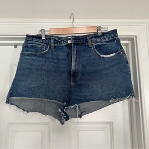 Curve Love Abercrombie and fitch dark blue high rise shorts size 14/32
